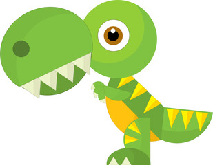 cartoon happy and funny colorful prehistoric dinosaur dino isolated illustration for kids