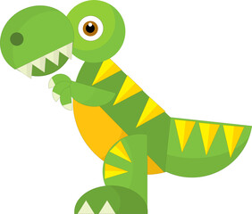 cartoon happy and funny colorful prehistoric dinosaur dino isolated illustration for kids