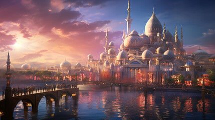 Fototapeta premium view of the mosque