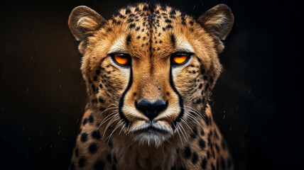 Close up of hunting cheetah in kruger park, african wildlife - Powered by Adobe
