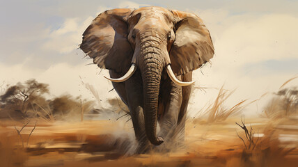 Fototapeta na wymiar Close up of elephant, african wildlife, kruger park 