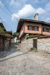 Typical Street and old houses in town of Koprivshtitsa,Bulgaria