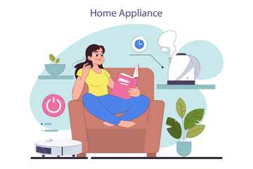 Artificial intelligence technologies. Smart house system, iot appliance