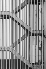 Abstract of building emergency stairwell in Tokyo