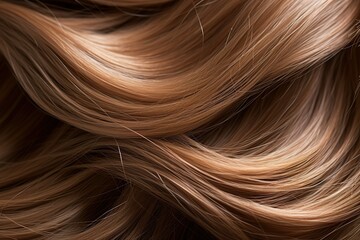 Naklejka premium Beautiful healthy shiny hair texture with highlighted streaks, Generative ai