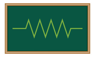 Fixed resistor symbol icon in electricity. Mathematics resources for teachers and students.