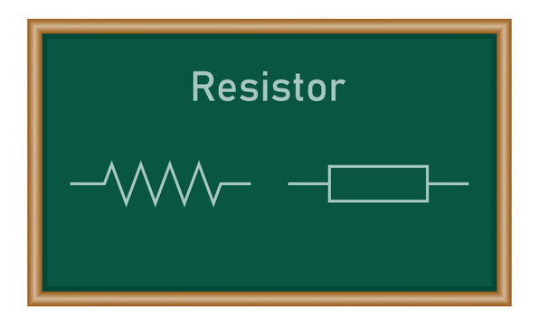 Fixed resistor symbol icon in electricity. Mathematics resources for teachers and students.