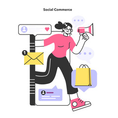 Social media commerce. E-commerce platform. Brand advertisement