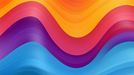Colorful background with vibrant wavy lines