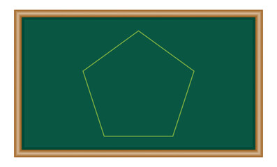 2d geometric shape of pentagon. Polygon pentagon shape in mathematics. Mathematics resources for teachers and students.