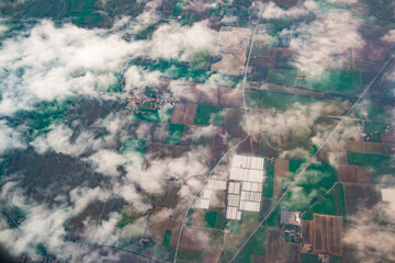 Aerial view from an airplane
