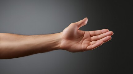 A hand reaching out towards the camera