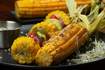 delicious grilled roasted yellow corn