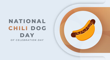National Chili Dog Day Celebration Vector Design Illustration for Background, Poster, Banner, Advertising, Greeting Card