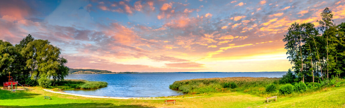 Kummerow See, Mecklenburg Vorpommern, Deutschland 