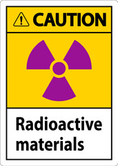 Obraz premium Caution Sign Radioactive Materials