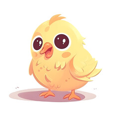 Colorful clipart featuring an adorable baby chick