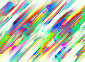 transparent neon pill shapes fly diagonally in large groups, overlapping, high-speed blurry movement creating colorful lines
