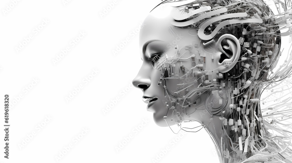 Wall mural graphical representation of artificial intelligence - ai-generated image