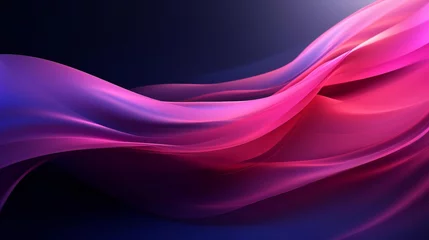 Rolgordijnen zonder boren Purple and pink abstract waves in a vibrant background © cac_tus