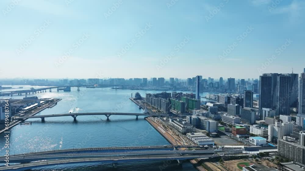 Wall mural 都市の空撮