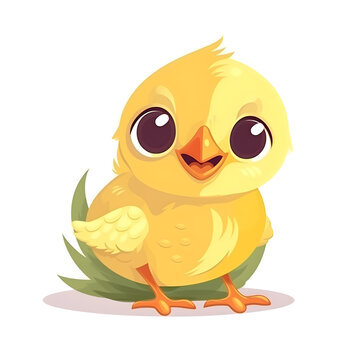 Delightful chick illustration in cheerful hues
