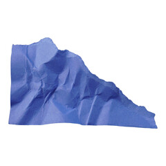 Ripped Crumpled Blue Paper Corner