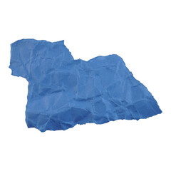 Ripped Crumpled Blue Paper Decorative