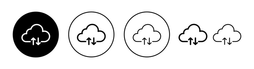 Cloud icon set for web and mobile app. cloud sign and symbol
