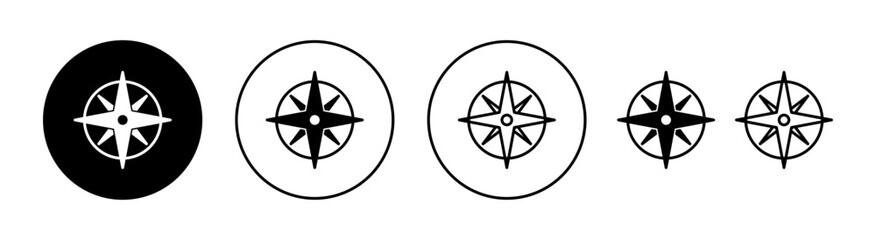 Compass icon set for web and mobile app. arrow compass icon sign and symbol