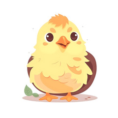 Bright and vibrant illustration of a baby chick