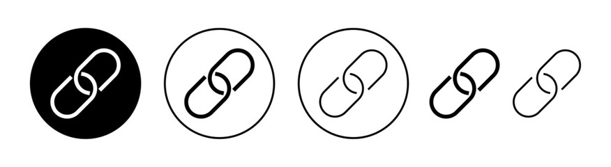 Link icon set for web and mobile app. Hyperlink chain sign and symbol