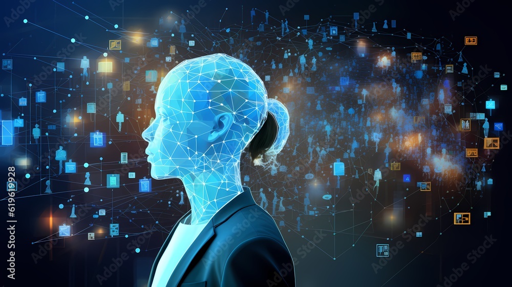 Wall mural remarkable surge in artificial intelligence - ai-generated image