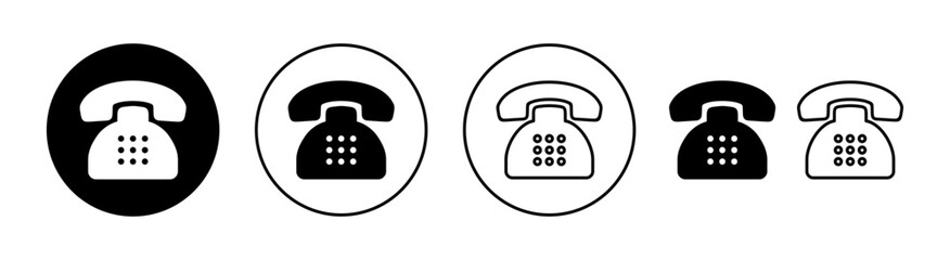 Telephone icon set for web and mobile app. phone sign and symbol