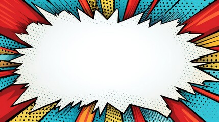 A comic speech bubble on a white background
