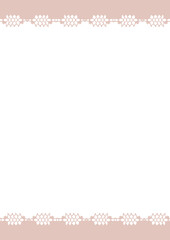 ピンクベージュ。 カード。