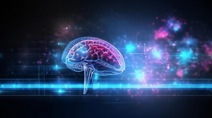 A computer-generated image of a human brain