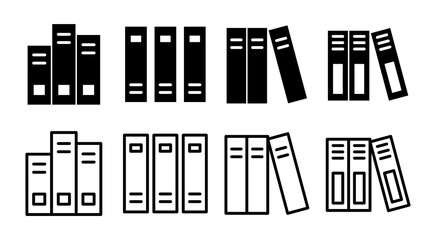 Library icon set illustration. education sign and symbol