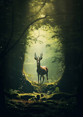 In this AI-generated illustration, a majestic elk emerges from the enchanting realm of fantasy. Sense of wonder, to explore the depths of our imagination, and to embrace the magic that resides within.