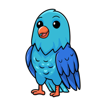 Cute forpus parrotlet bird cartoon