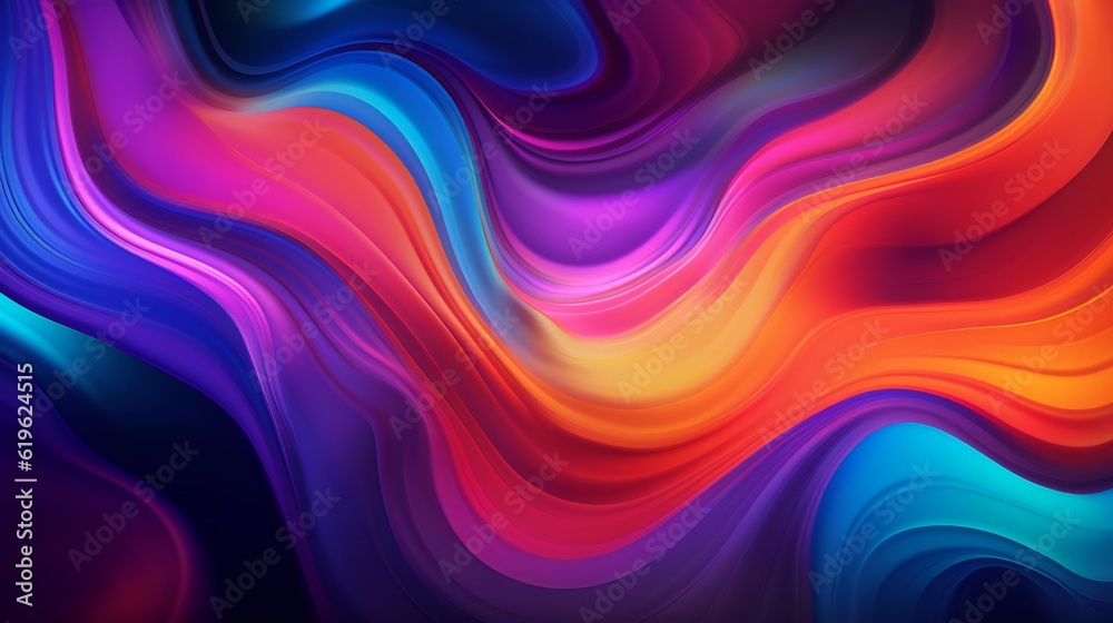 Poster A vibrant and dynamic abstract background with fluid and curving lines