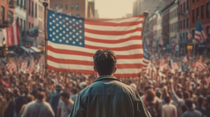 People celebrating US independence day