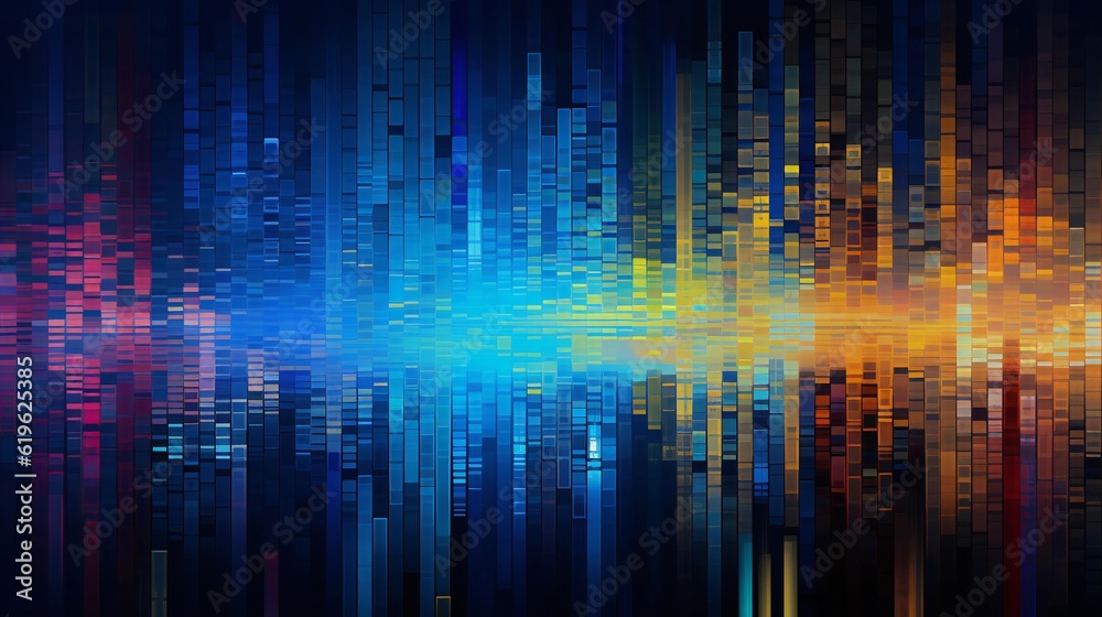 Poster A vibrant and dynamic abstract background with intersecting lines and scattered dots