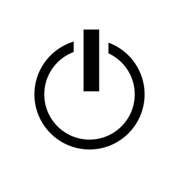Icon button on off. Vector illustration. stock image.