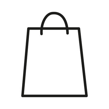 shopping bag icon. Vector illustration. stock image.