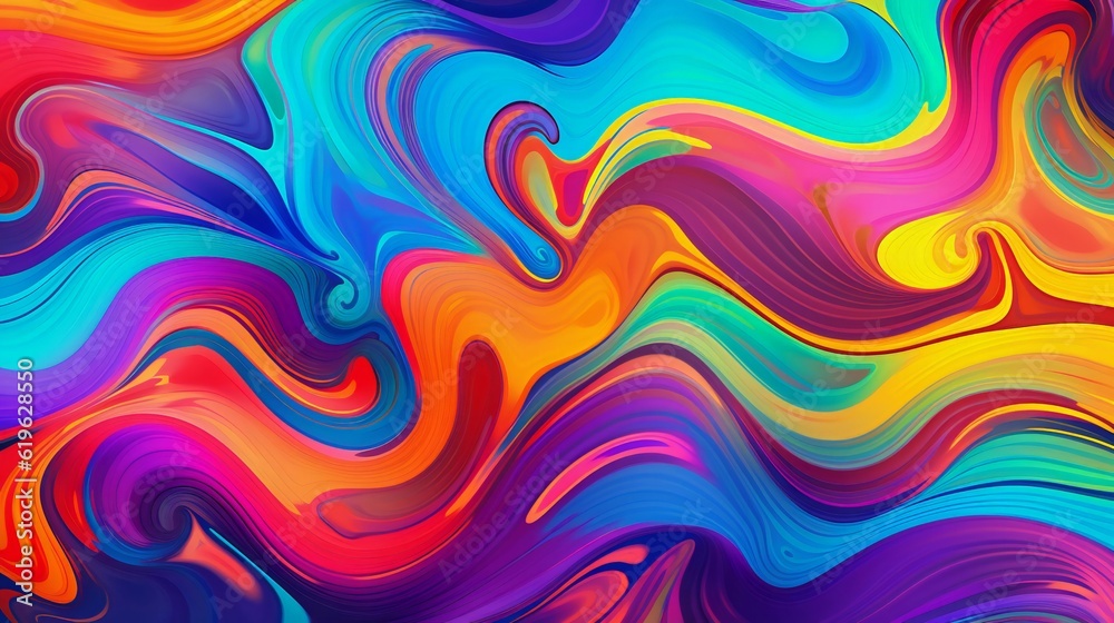 Poster A vibrant and dynamic abstract background with flowing and curving lines