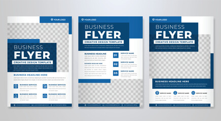 business flyer template with minimalist layout and modern style use for promotion kit and product publication