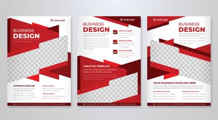business flyer template with minimalist layout and modern style use for promotion kit and product publication