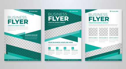 business flyer template with minimalist layout and modern style use for promotion kit and product publication