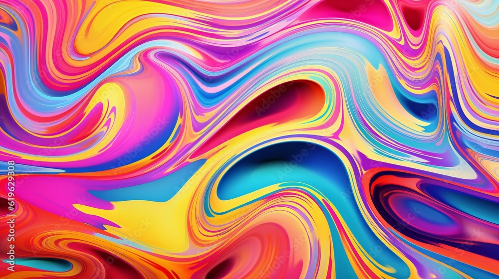 Poster A vibrant and dynamic background with abstract wavy lines